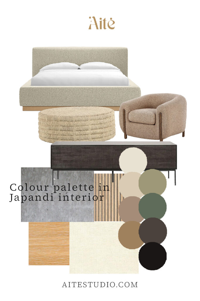 Japandi colour palette